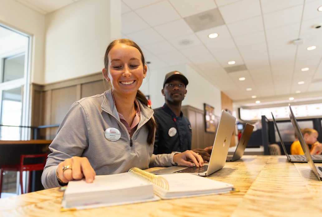 Chick-fil-A Team Members Studying